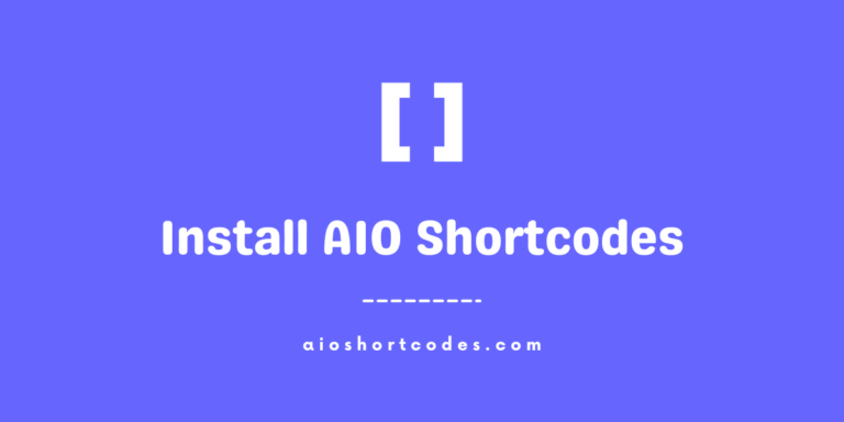 Install AIO Shortcodes