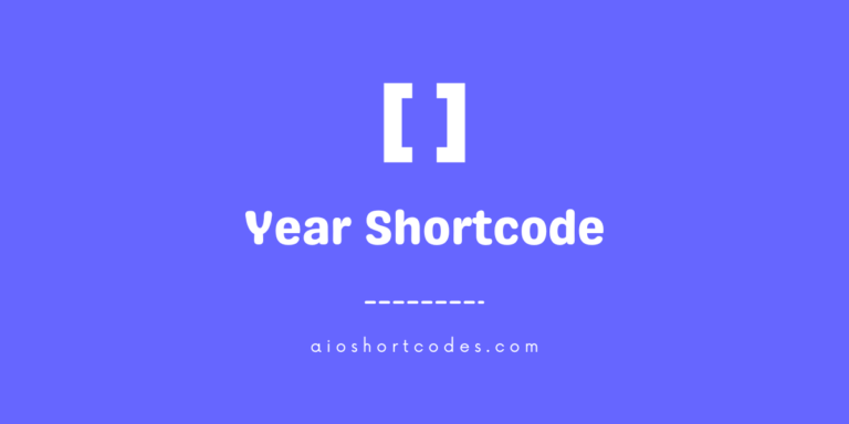 Year Shortcode